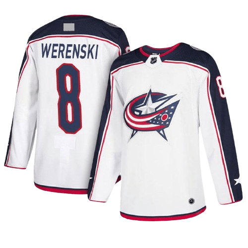 Columbus Blue Jackets Away White Team Jersey