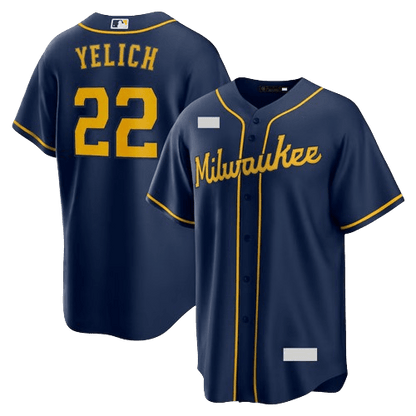 Milwaukee Brewers Navy Alternate Team Jersey