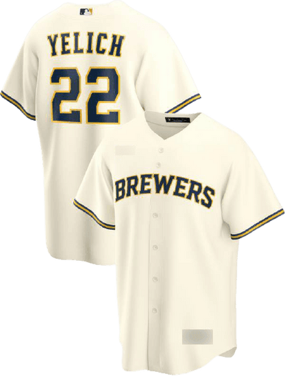 Milwaukee Brewers Cream Home Team Jersey