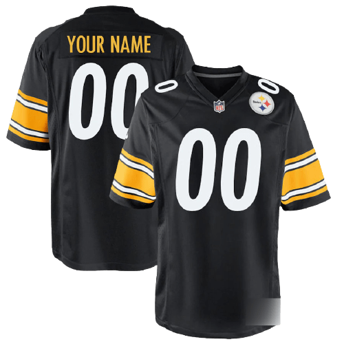 Pittsburgh Steelers Home Black Team Jersey