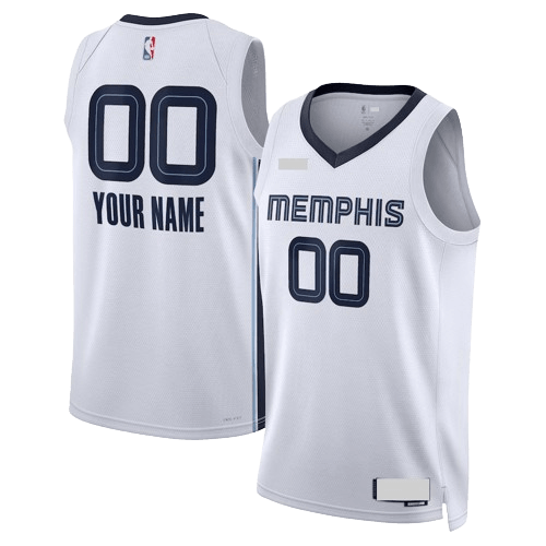 Memphis Grizzlies White Team Jersey